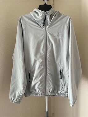 Palace Quick Dry Soft Shell Hooded Windbreaker Jacket Light Grey Size M